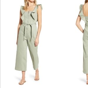 Tinsel ruffle jumpsuit